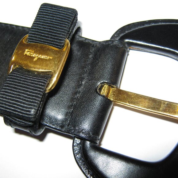Authentic Vera Ferragamo Black Belt - Size L - Picture 4 of 5